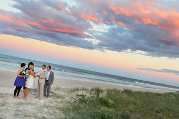 Martijn & Merit from The Netherlands were married on Main Beach on the Gold Coast as the sun went down. They included their Love Story, the Blessing of the Hands and a Shell Ceremony.